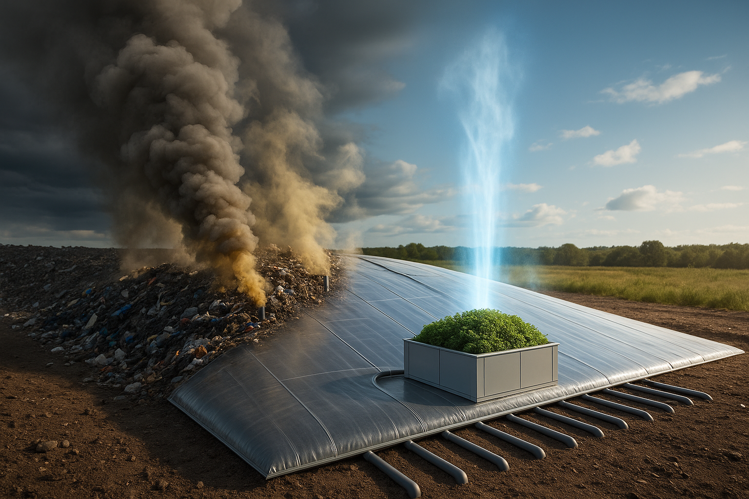 매립지 악취 메탄 동시 저감 고집약 처리 시스템 개발 썸네일