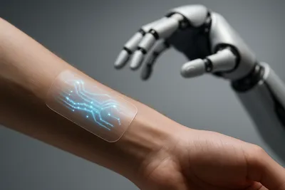 피부에 밀착하는 투명 신축성 센서로 로봇 제어 시스템 개발 썸네일