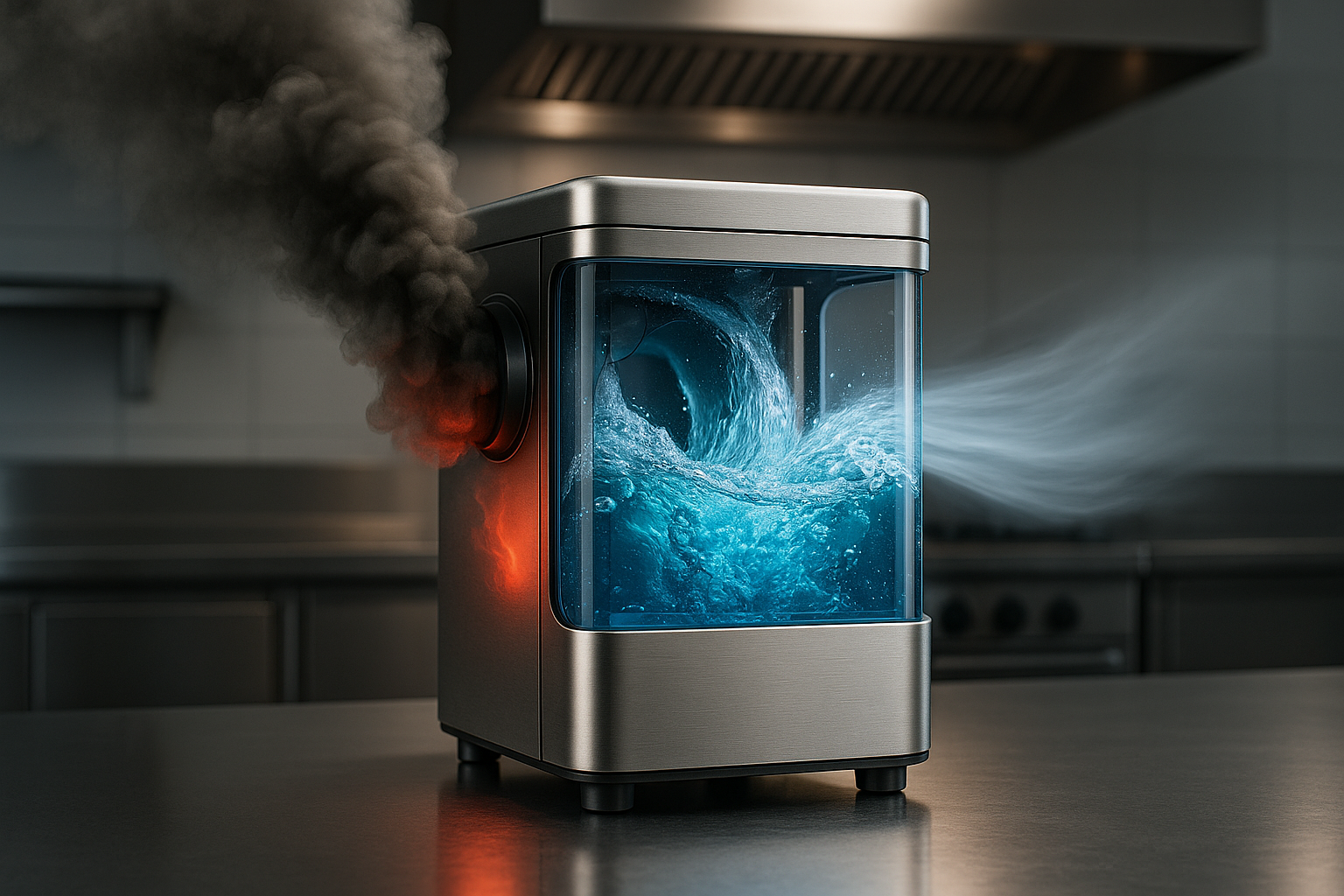 음식점 유해가스 초미세먼지 화재 예방 습식 세정 장치 개발 썸네일