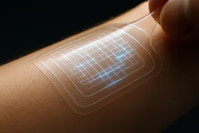 피부 부착 투명 신축성 전기 자극기 핵심 기술 개발 썸네일