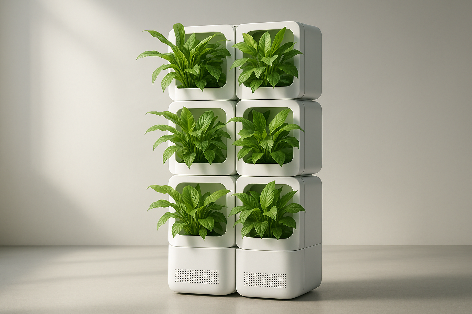 식물 호흡+필터로 유해 공기 개질하는 공기정화기 개발