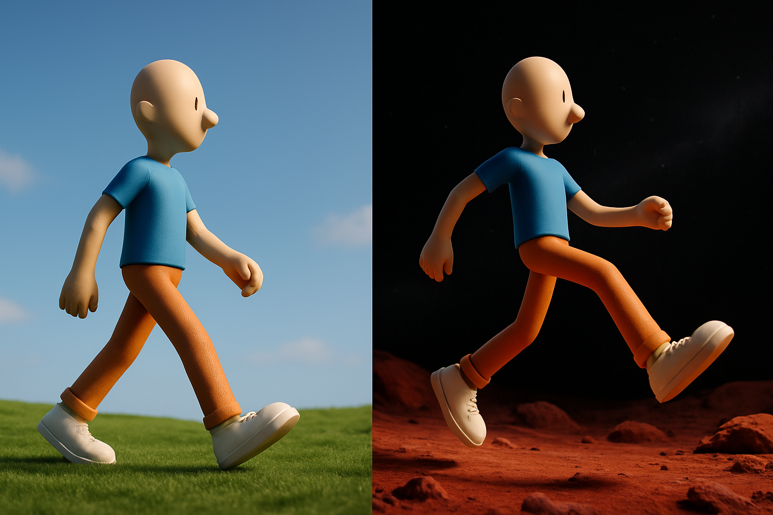 5% 오차 가변 중력 환경 그래픽 캐릭터 애니메이션 개발 썸네일